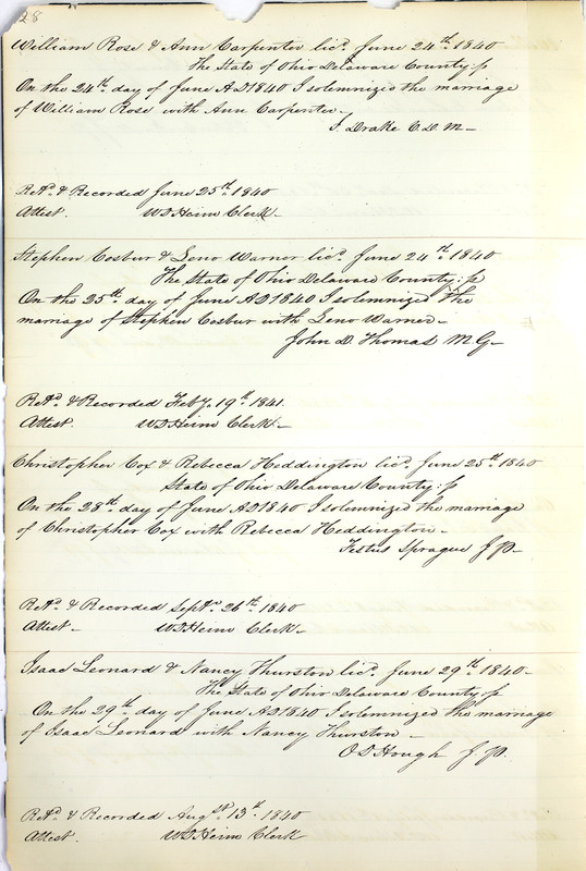 Marriage Records Vol.1 1835-1845 (p. 232)