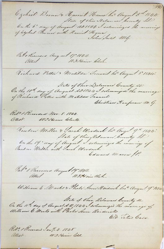 Marriage Records Vol.1 1835-1845 (p. 447)