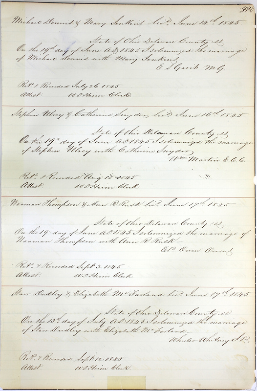 Marriage Records Vol.1 1835-1845 (p. 497)