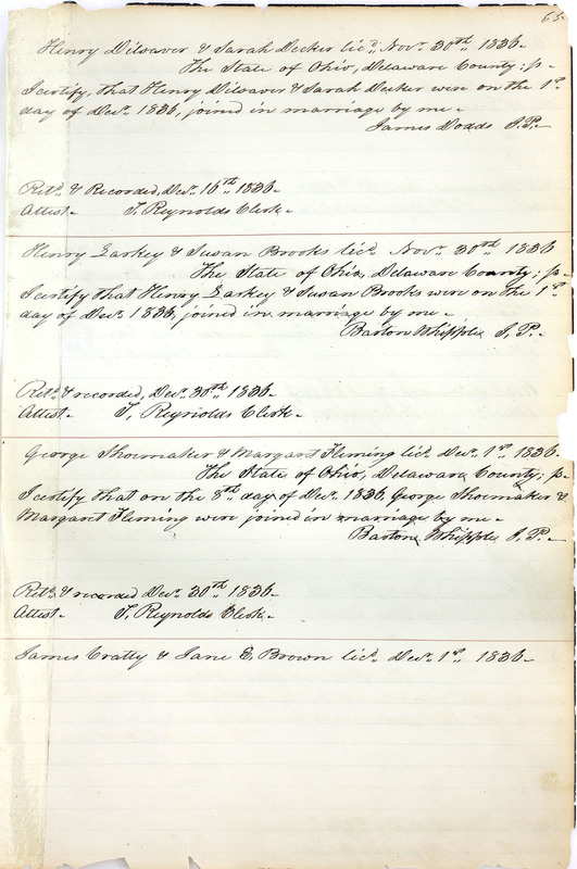 Marriage Records Vol.1 1835-1845 (p. 69)