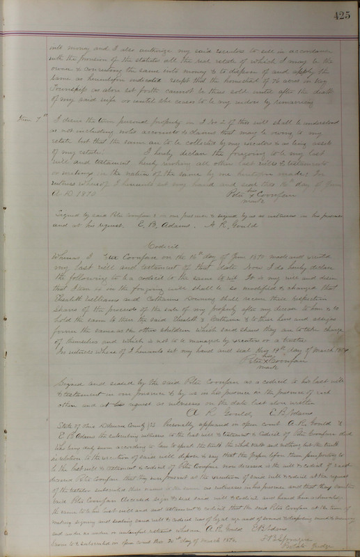 Delaware County Ohio Will Records Vol. 5 1869-1876 (p. 458)