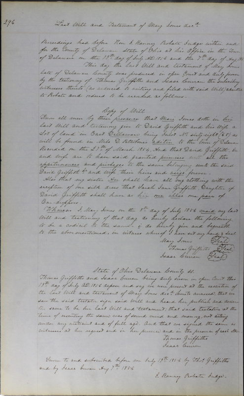 Delaware County Ohio Will Records Vol. 3 1850-1859 (p. 348)