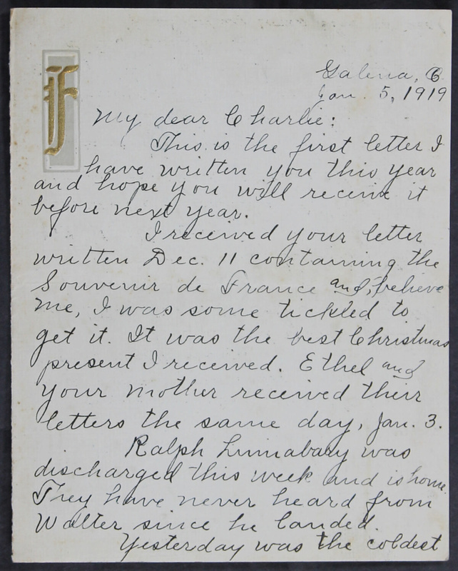 Charlie C. Bricker World War I Letters (p. 93)