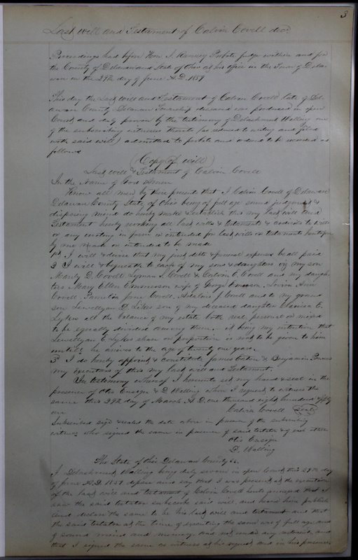 Delaware County Ohio Will Records Vol. 4 1859-1869 (p. 32)