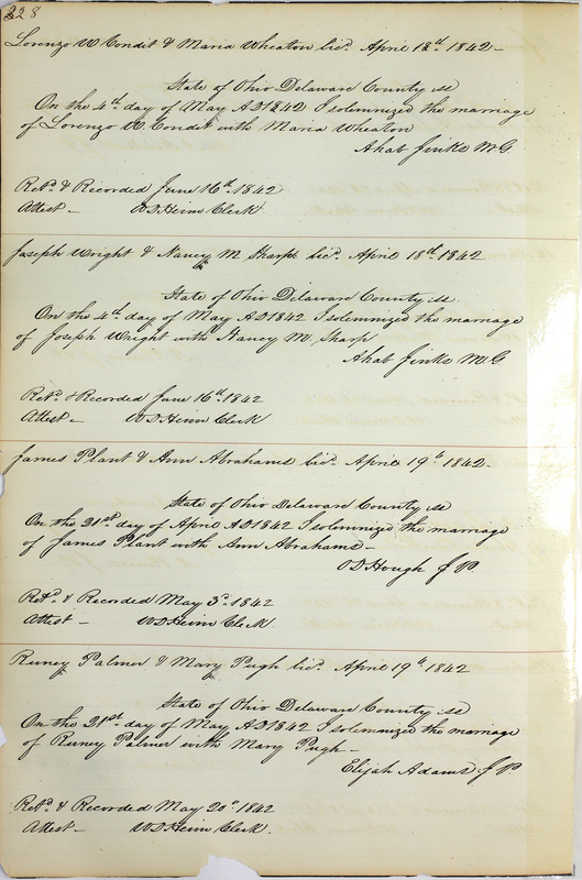 Marriage Records Vol.1 1835-1845 (p. 332)