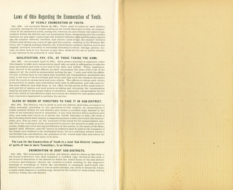 Harlem Township Enumeration of Youth Sub-District 5, July 27th, 1893 (p. 8)