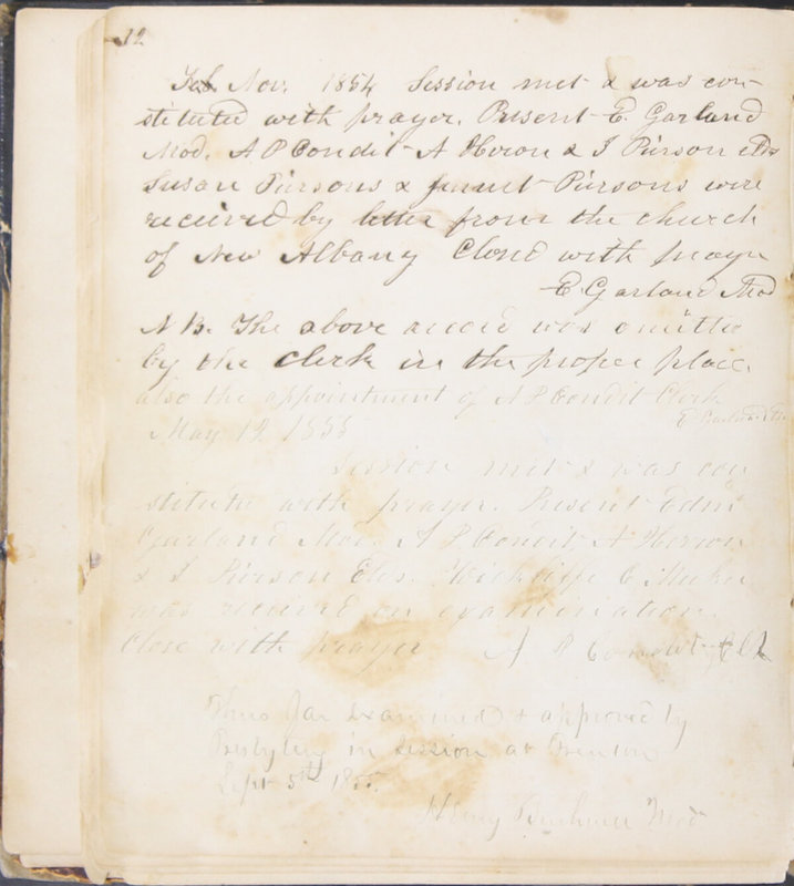 Sessional Records of the 1st Presbyterian Church of Trenton, Delaware Co., Ohio, 1831 (p. 18)