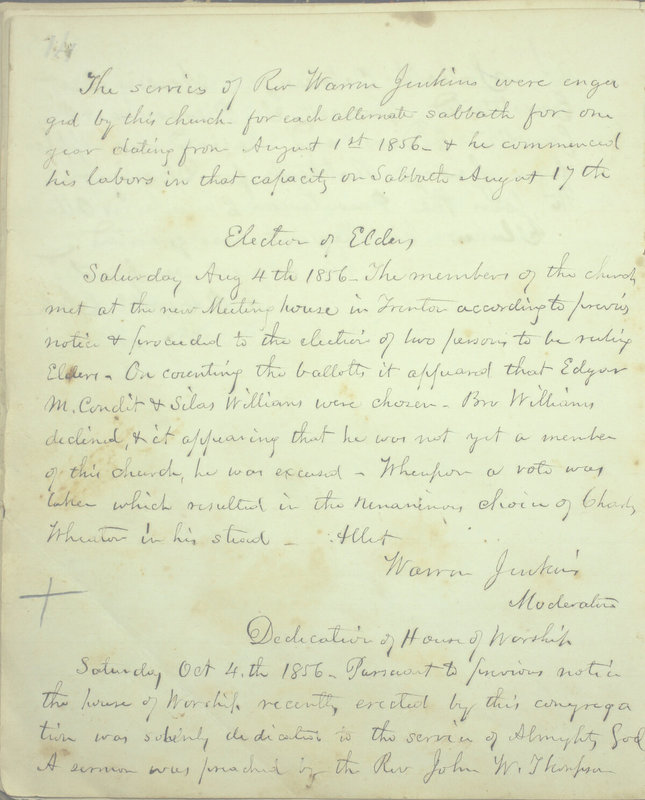 Sessional Records of the 1st Presbyterian Church of Trenton, Delaware Co., Ohio, 1831 (p. 20)