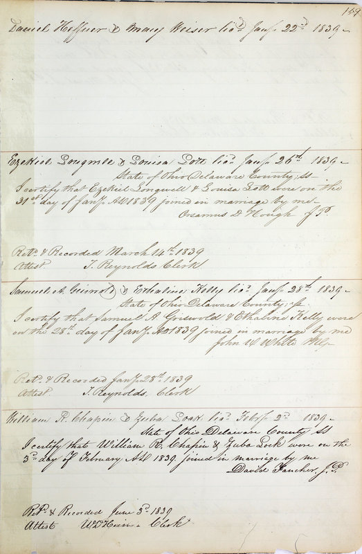 Marriage Records Vol.1 1835-1845 (p. 163)