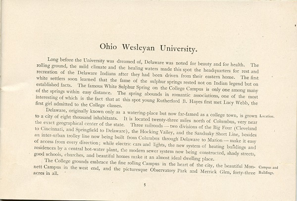 Bulletin of Ohio Wesleyan University (p. 7)