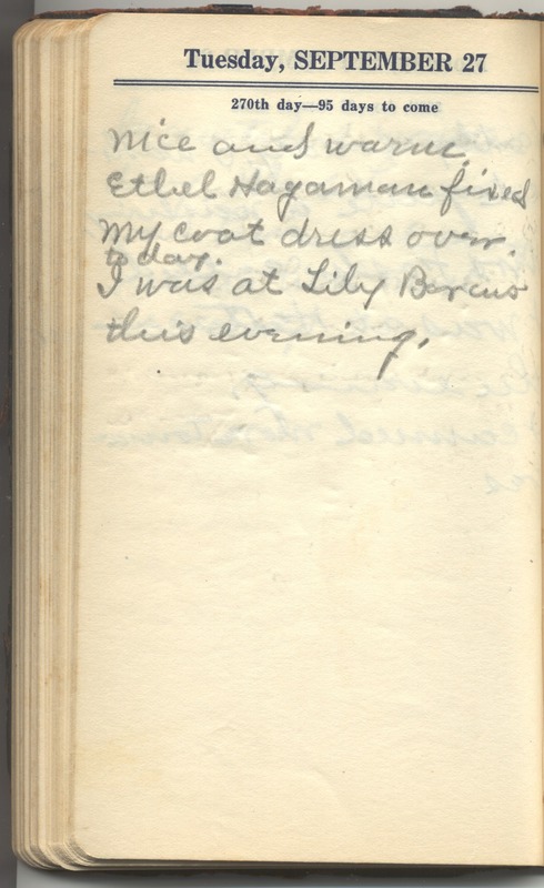 Roberta Hopkins' Diary 1927 (p. 276)