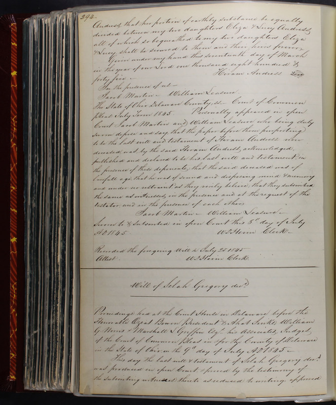 Delaware County Ohio Will Records Vol. 2 1835-1850 (p. 339)