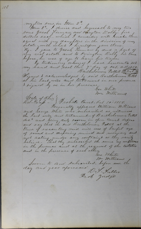 Delaware County Ohio Will Records Vol. 3 1850-1859 (p. 204)