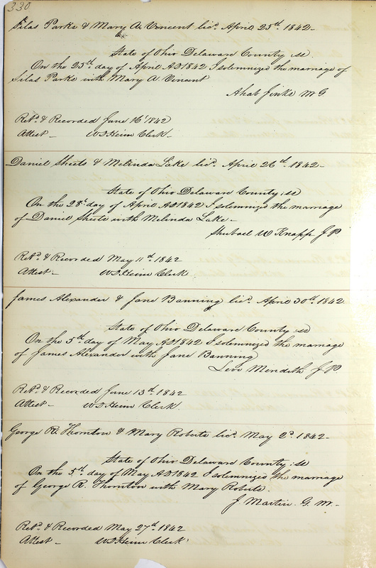 Marriage Records Vol.1 1835-1845 (p. 334)