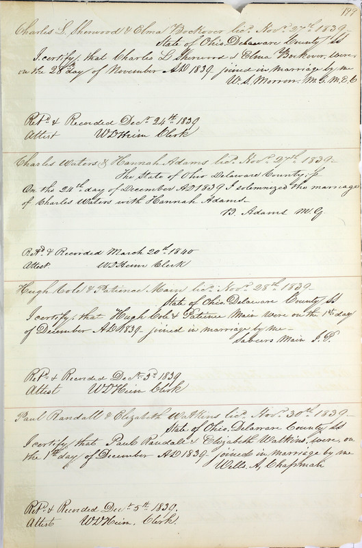 Marriage Records Vol.1 1835-1845 (p. 203)