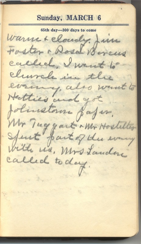 Roberta Hopkins' Diary 1927 (p. 71)