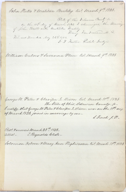 Marriage Records Vol.1 1835-1845 (p. 43)