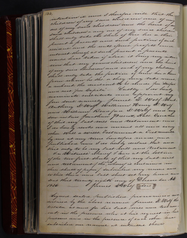 Delaware County Ohio Will Records Vol. 2 1835-1850 (p. 189)