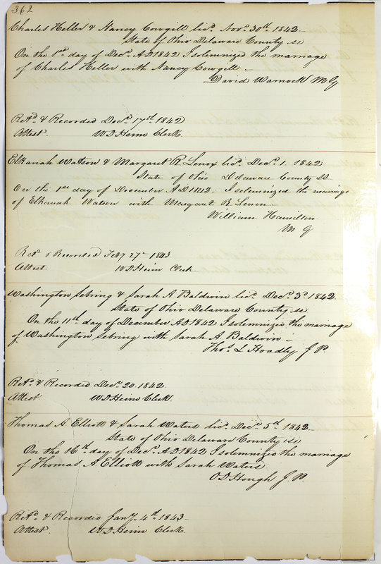 Marriage Records Vol.1 1835-1845 (p. 366)