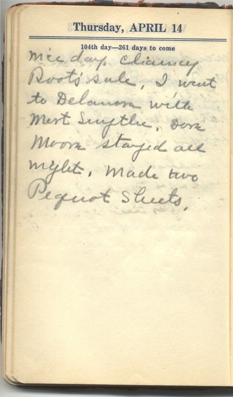 Roberta Hopkins' Diary 1927 (p. 110)