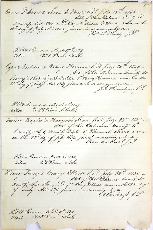 Marriage Records Vol.1 1835-1845 (p. 185)