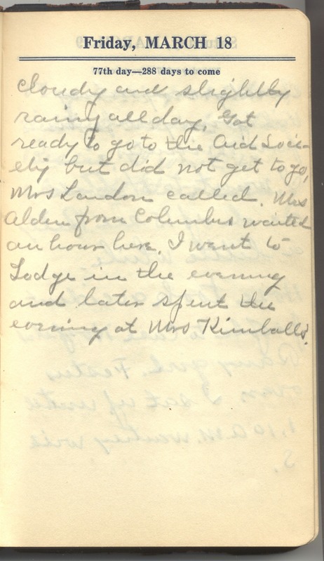 Roberta Hopkins' Diary 1927 (p. 83)