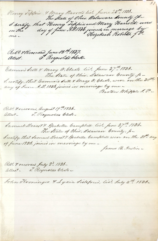 Marriage Records Vol.1 1835-1845 (p. 55)