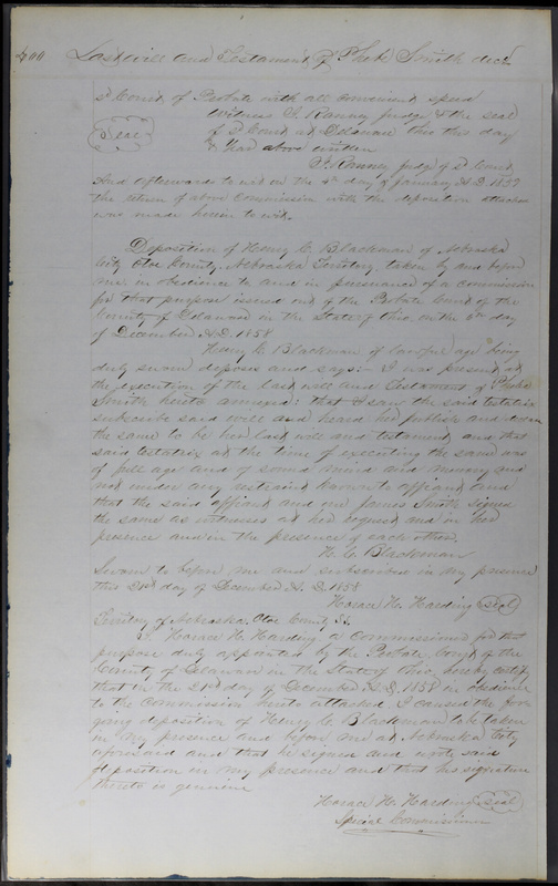 Delaware County Ohio Will Records Vol. 3 1850-1859 (p. 451)