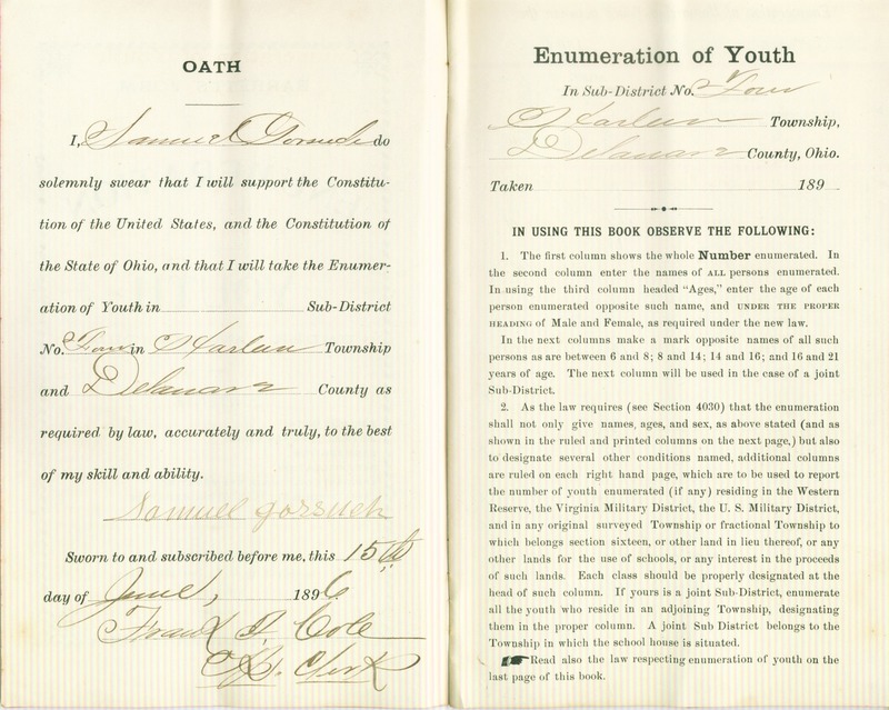 Harlem Township Enumeration of Youth Sub-District 4, July 22nd, 1896 (p. 3)