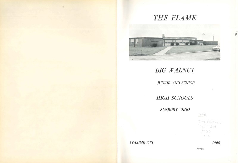 Big Walnut High School Year Book. 1966:The Flame(3)