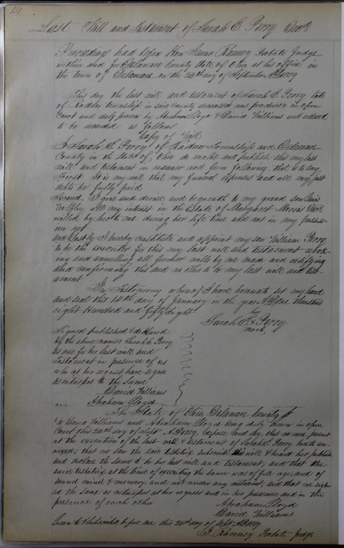 Delaware County Ohio Will Records Vol. 4 1859-1869 (p. 43)