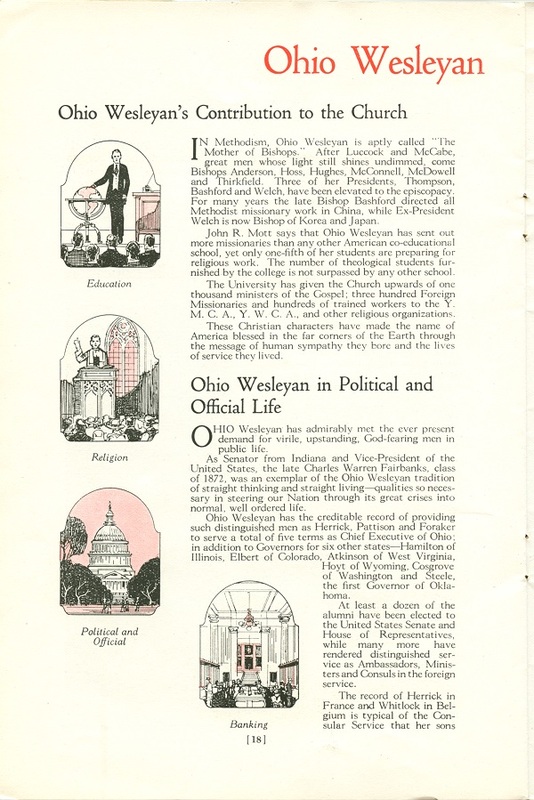 Ohio Wesleyan University: A Fountain of Good in the World (p. 22)