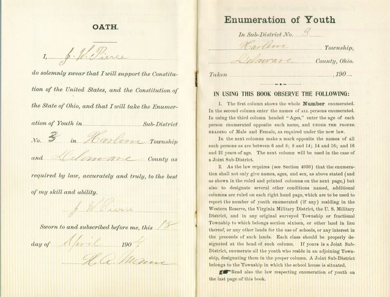 Harlem Township Enumeration of Youth Sub-District 3, April 18, 1904 (p. 3)