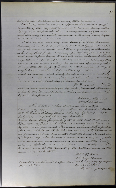 Delaware County Ohio Will Records Vol. 3 1850-1859 (p. 125)