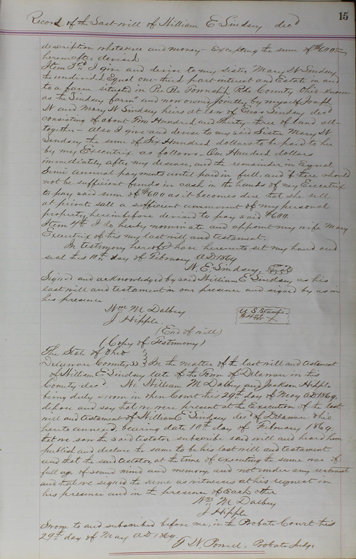 Delaware County Ohio Will Records Vol. 5 1869-1876 (p. 48)