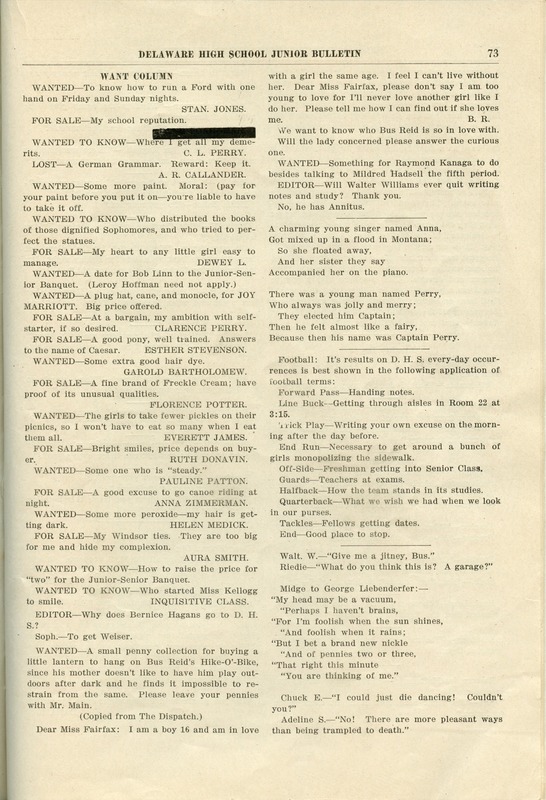 Delaware High School Bulletin 1915 (p. 75)