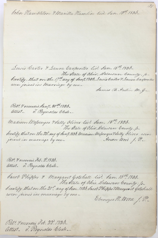 Marriage Records Vol.1 1835-1845 (p. 35)