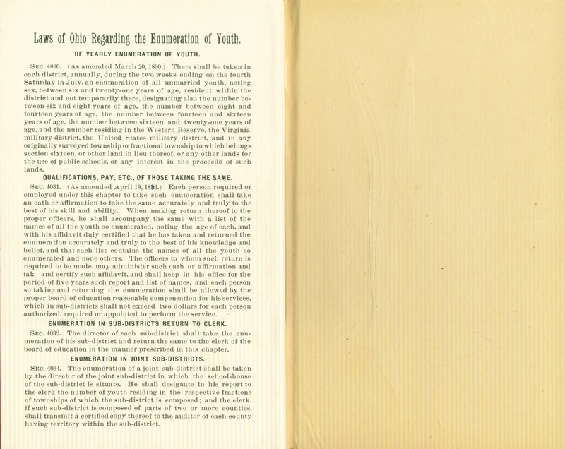 Harlem Township Enumeration of Youth Sub-District 3, July 27, 1895 (p. 8)