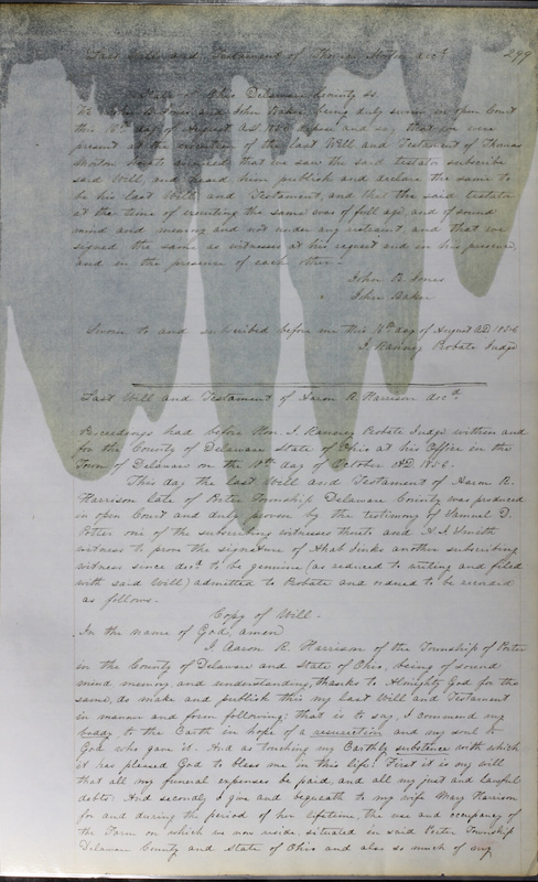 Delaware County Ohio Will Records Vol. 3 1850-1859 (p. 351)