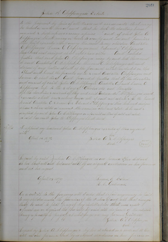 Delaware County Ohio Will Records Vol. 6 1876-1883 (p. 266)