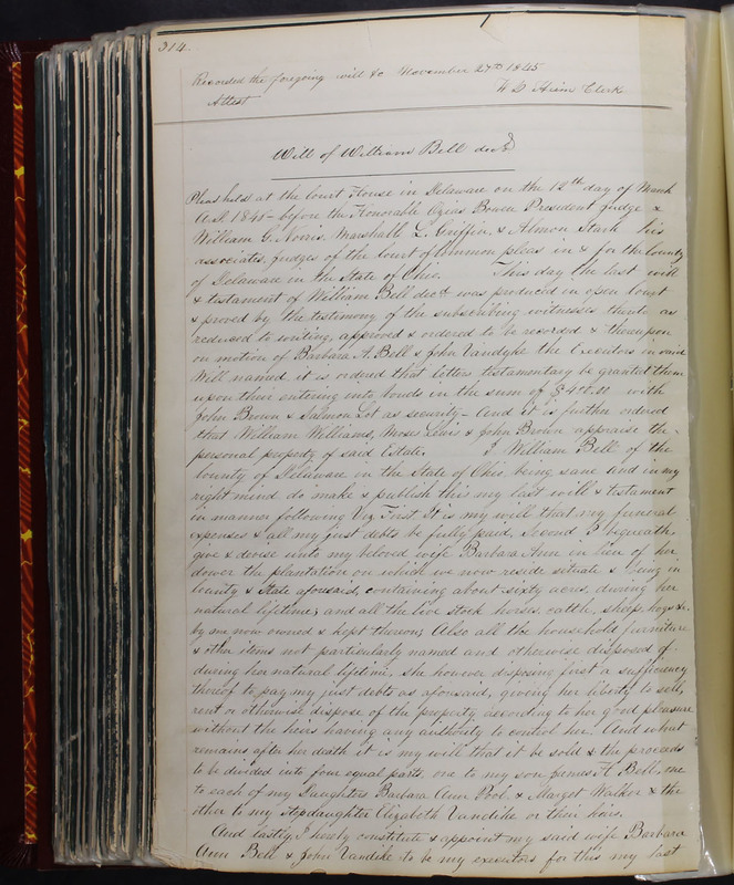 Delaware County Ohio Will Records Vol. 2 1835-1850 (p. 359)