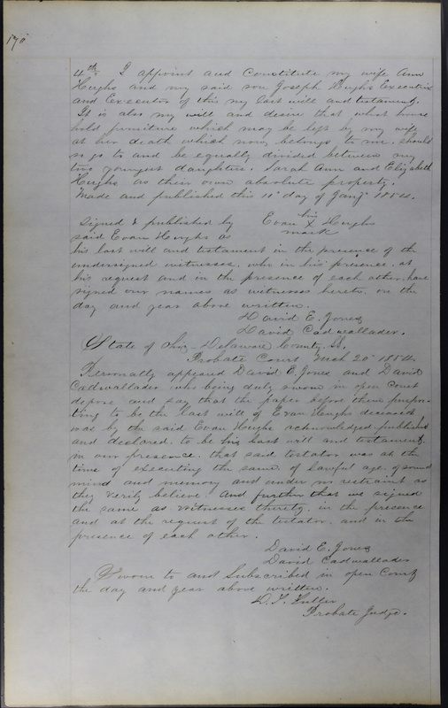 Delaware County Ohio Will Records Vol. 3 1850-1859 (p. 222)