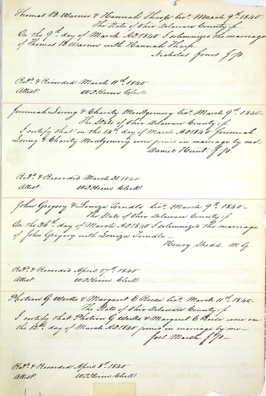 Marriage Records Vol.1 1835-1845 (p. 217)