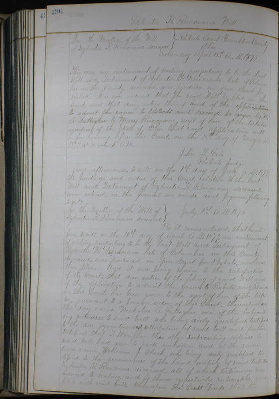 Delaware County Ohio Will Records Vol. 6 1876-1883 (p. 549)