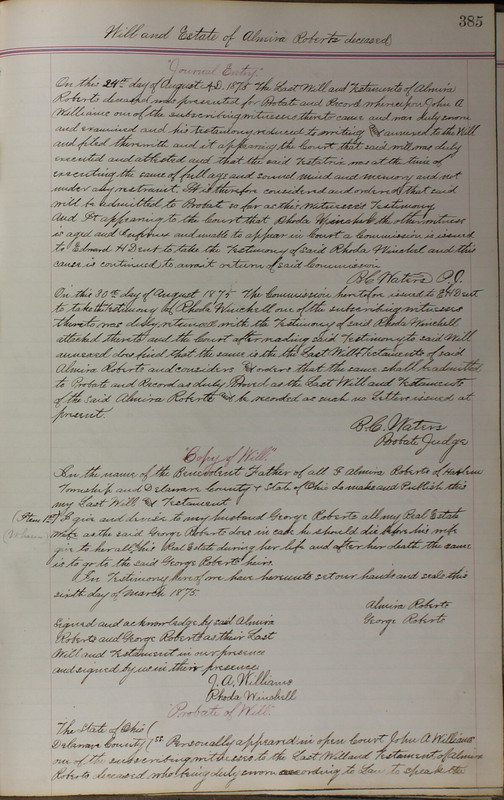 Delaware County Ohio Will Records Vol. 5 1869-1876 (p. 418)