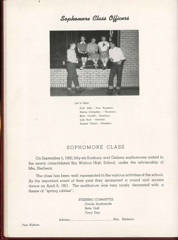 Big Walnut High School Yearbook. 1951: The Flame (23)