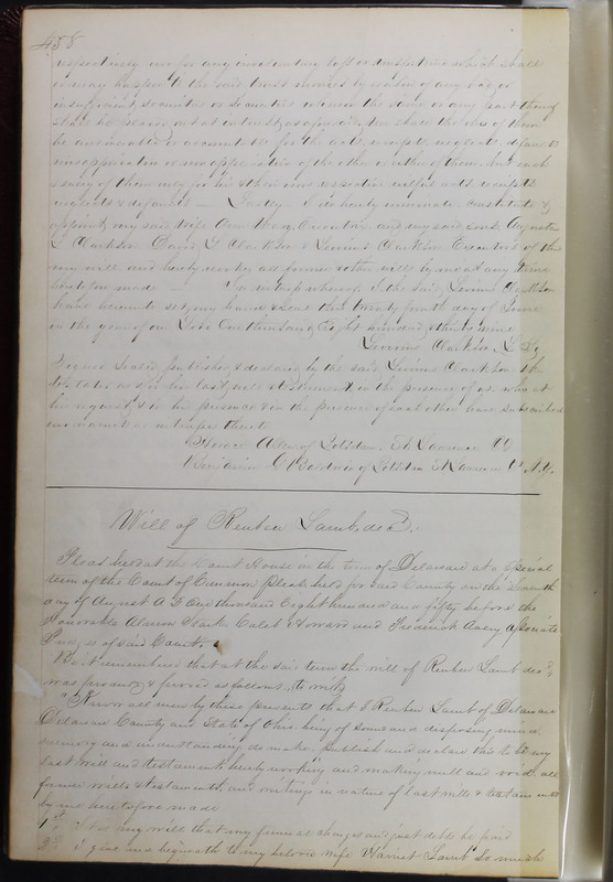 Delaware County Ohio Will Records Vol. 2 1835-1850 (p. 501)