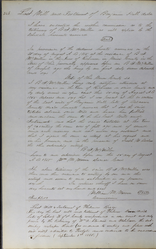 Delaware County Ohio Will Records Vol. 3 1850-1859 (p. 300)