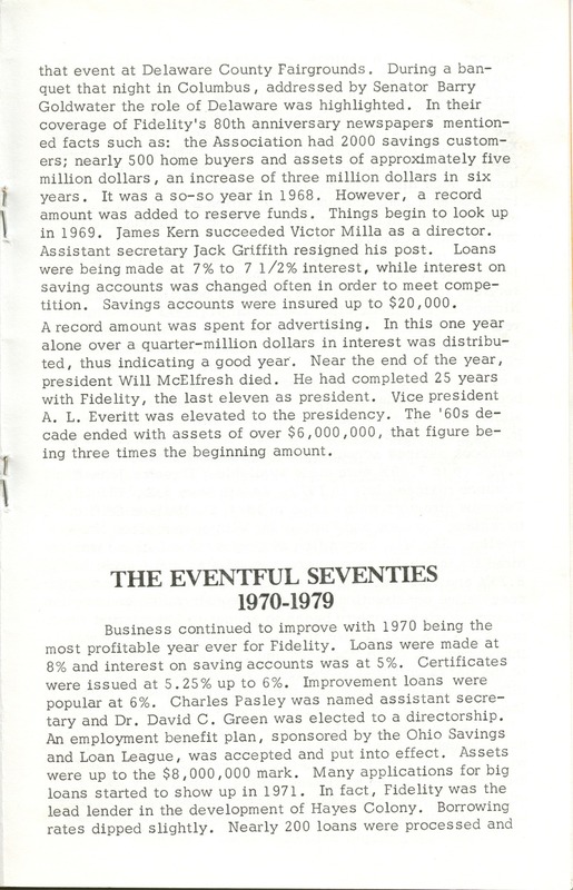 Fidelity Federal Savings and Loan Association 100 Years (p. 18)