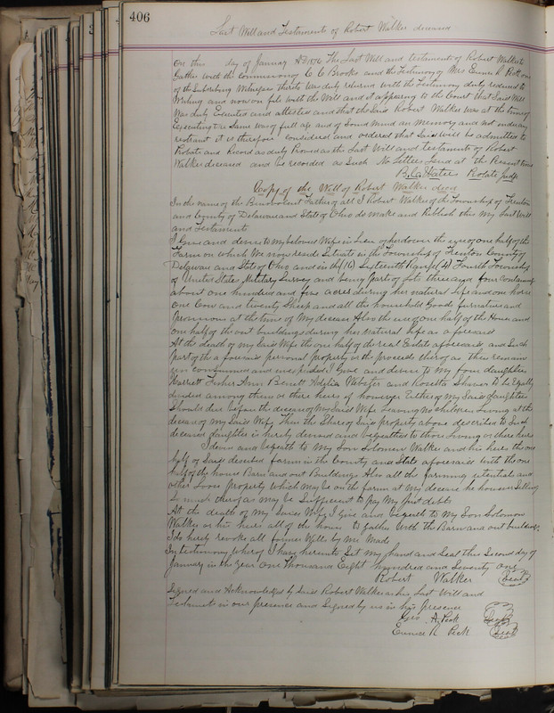 Delaware County Ohio Will Records Vol. 5 1869-1876 (p. 439)